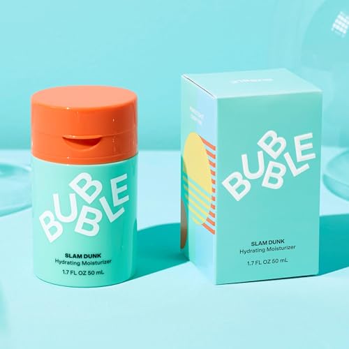 Bubble Skincare Slam Dunk Face Moisturizer - Hydrating Face Cream for Dry Skin Made with Vitamin E + Aloe Vera Juice for a Glowing Complexion - Skin Care with Blue Light Protection (50ml)